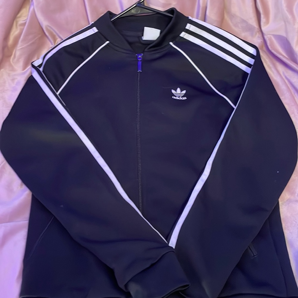 Black Adidas track jacket